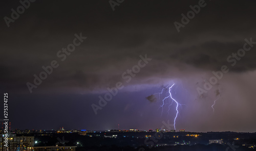 Lightning and heavy clouds over the US capital