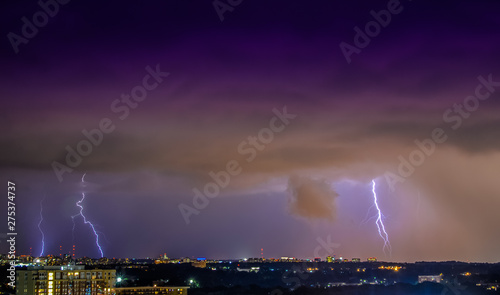 Lightning and heavy clouds over the US capital