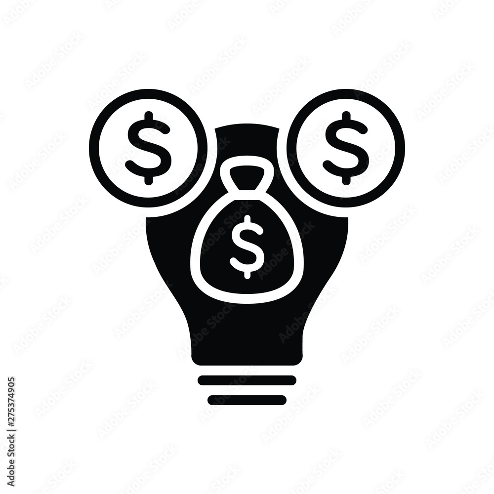 Black solid icon for venture capital Black solid icon for venture capital
