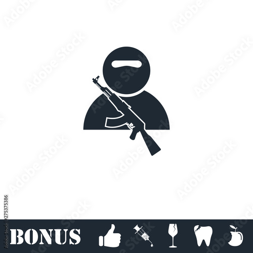 Soldier icon flat