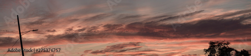 fire skies over the city panorama