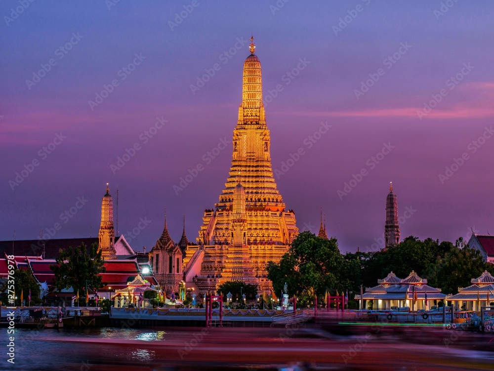 Wonderful view of Wat Arun Bangkok ,Thailand.