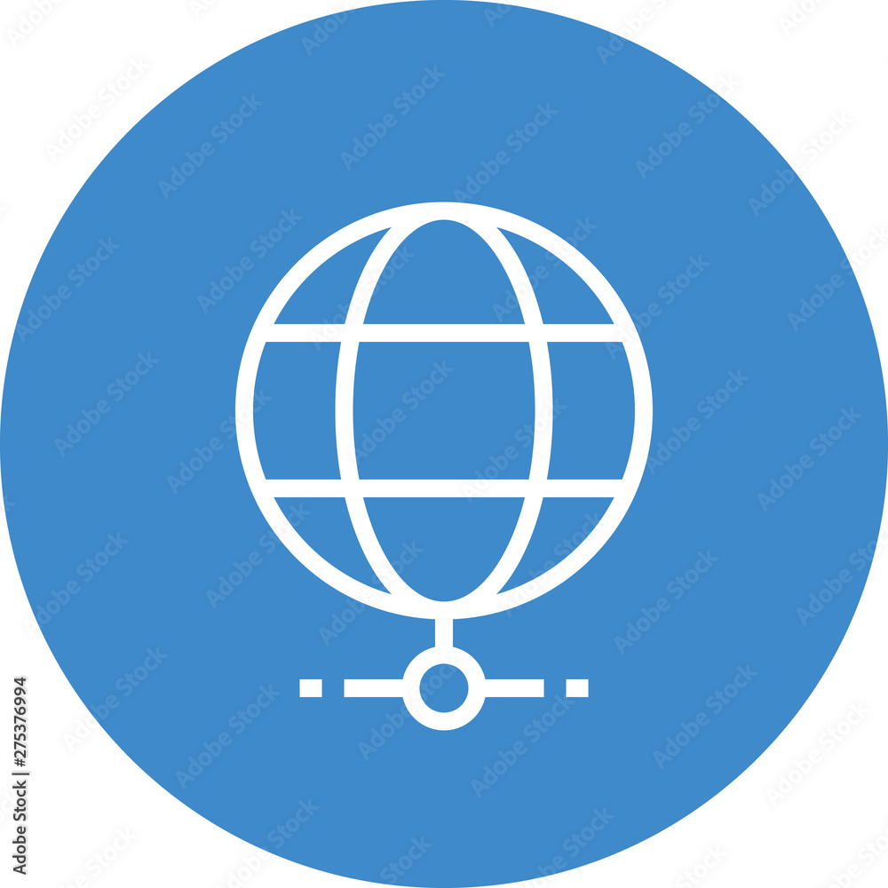 Globe LAN Connection Outline Icon Globe LAN Connection Outline Icon
