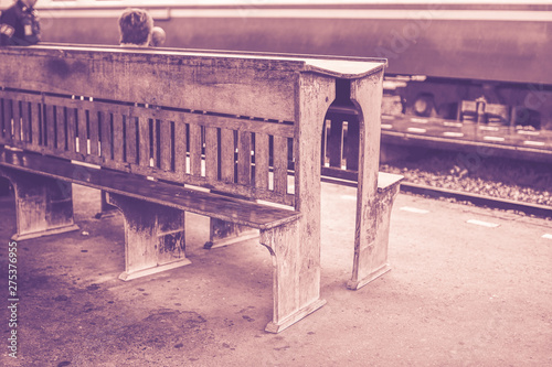 Thonburi Railway Station in Bangkok, Thailand : 22 may, 2017 - Thonburi train station, formerly known as the Bangkok Noi railway  station.and .vintage tone.