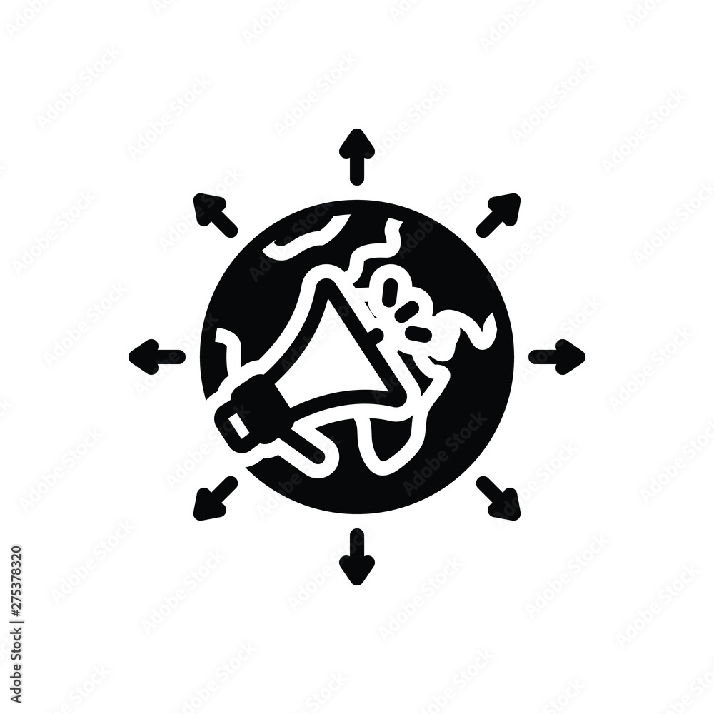 Black solid icon for earth Black solid icon for earth