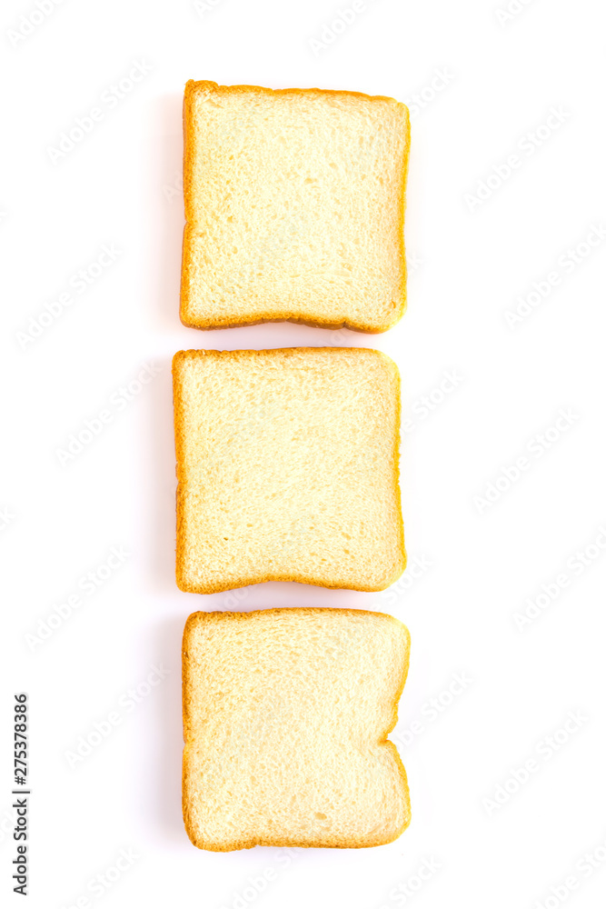 Thin bread on a white background