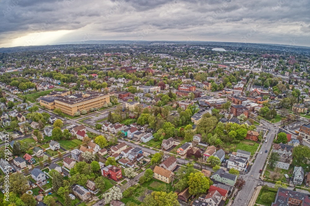 Aerial View of Downtown Utica in Upstate New York