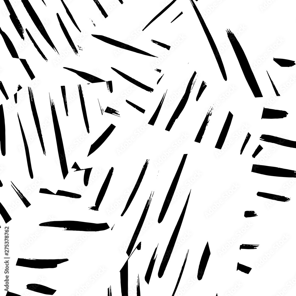 Brush grunge pattern. White and black vector.