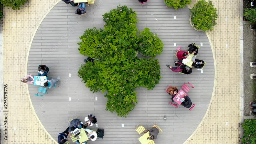 Video con Drone en cámara cenital del parque de la 93 en Bogota Colombia.