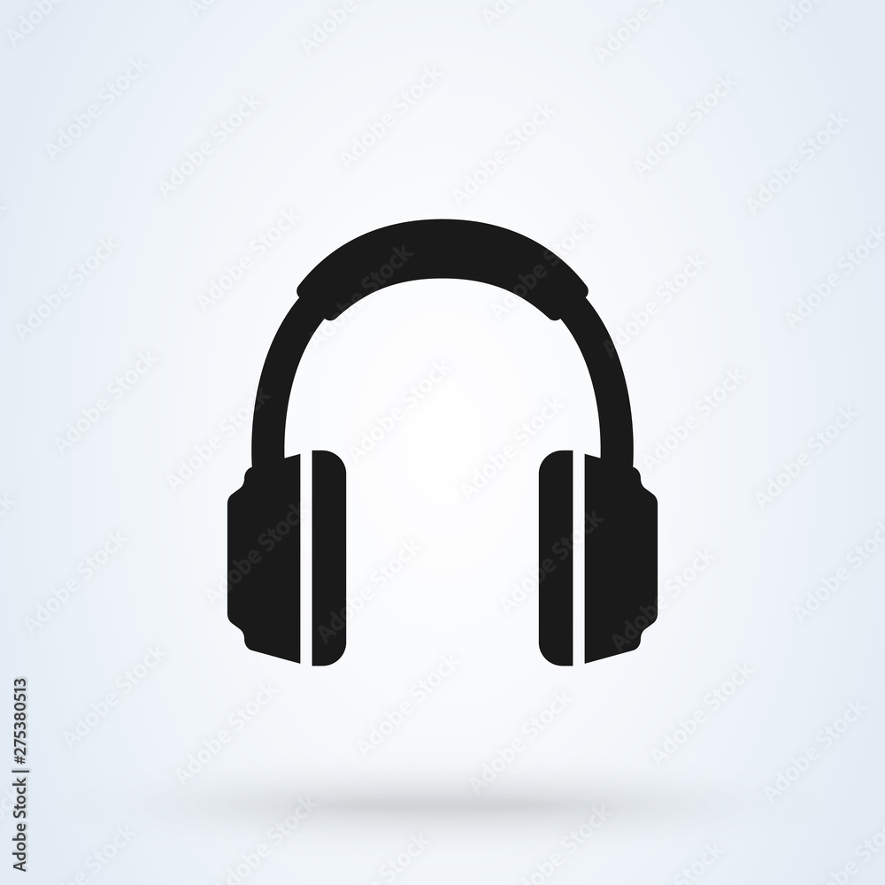 headphone Simple vector modern icon design illustration. headphone Simple vector modern icon design illustration.