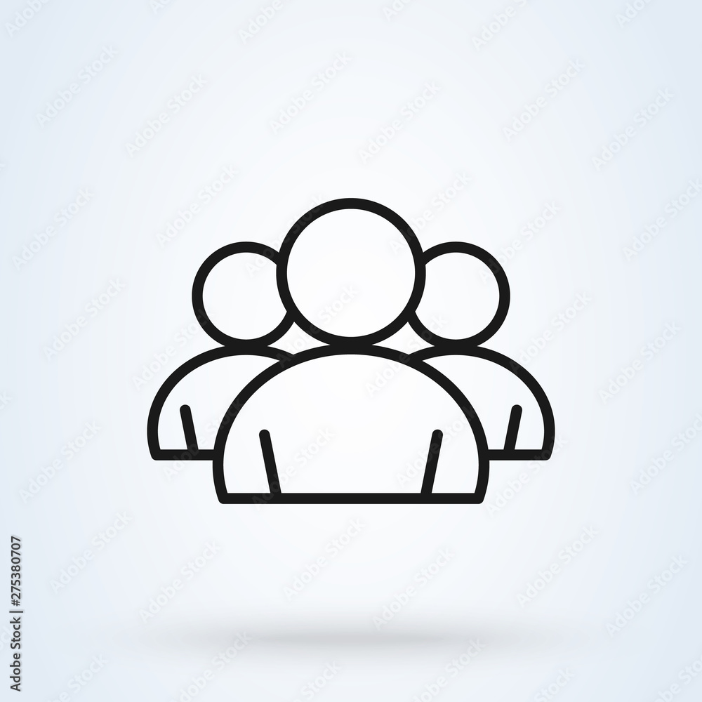 Group of people and user Simple vector modern icon design illustration. Group of people and user Simple vector modern icon design illustration.