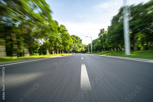 empty asphalt road