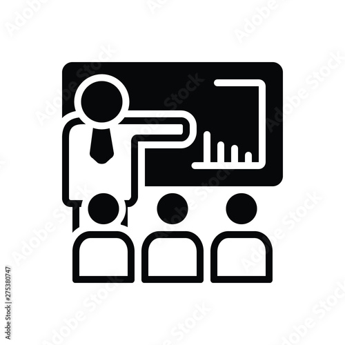 Black solid icon for presentation