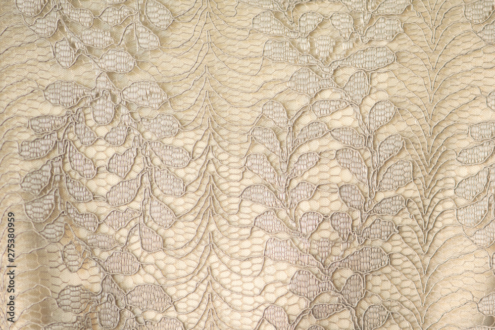 Cream Lace fabric background, lace fabric Stock Photo | Adobe Stock