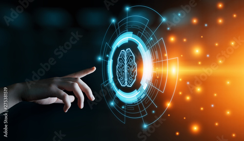 Obraz na płótnie Artificial intelligence Machine Learning Business Internet Technology Concept