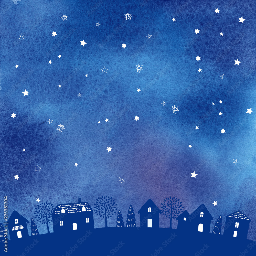 夜空水彩背景イラストstock Illustration Adobe Stock 夜空水彩背景イラストstock Illustration Adobe Stock