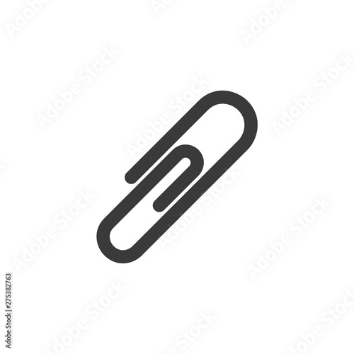 Attachment, paperclip icon template black color editable. Paperclip symbol vector sign isolated on white background. Simple logo vector illustration for graphic and web design.