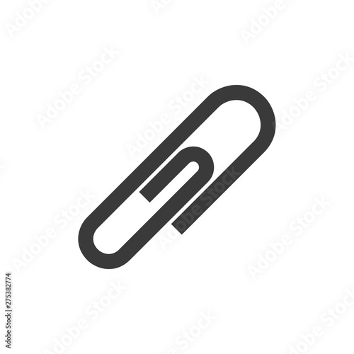 Attachment, paperclip icon template black color editable. Paperclip symbol vector sign isolated on white background. Simple logo vector illustration for graphic and web design.