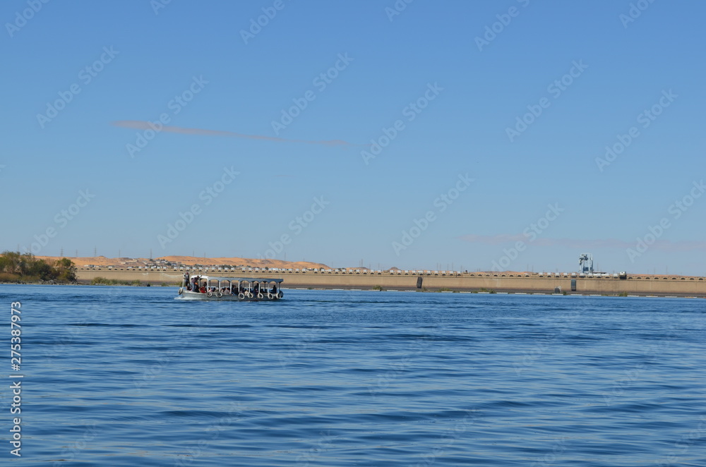 High Dam, Egypt, with Boat