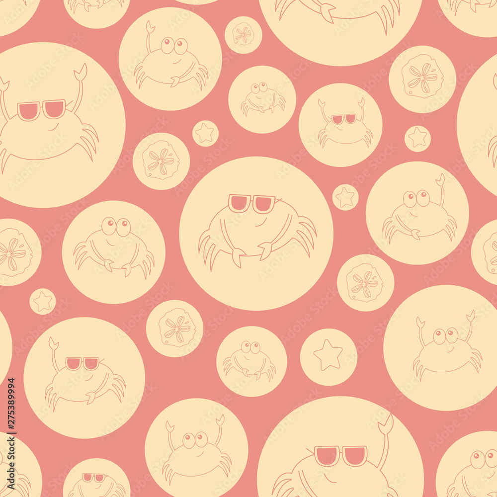 Crabs on Monochromatic pink Crabs on Monochromatic pink
