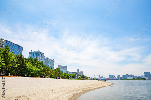 日本・東京・お台場のビーチ