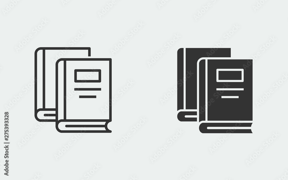 Book vector icon for graphic and web design.