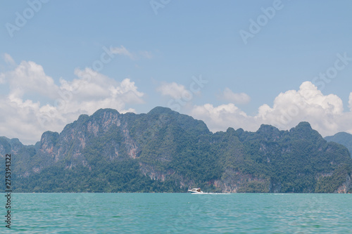 Ratchaprapa Dam or Cheow Larn Lake, Khao Sok national parks is one of the most beautiful locations in Thailand