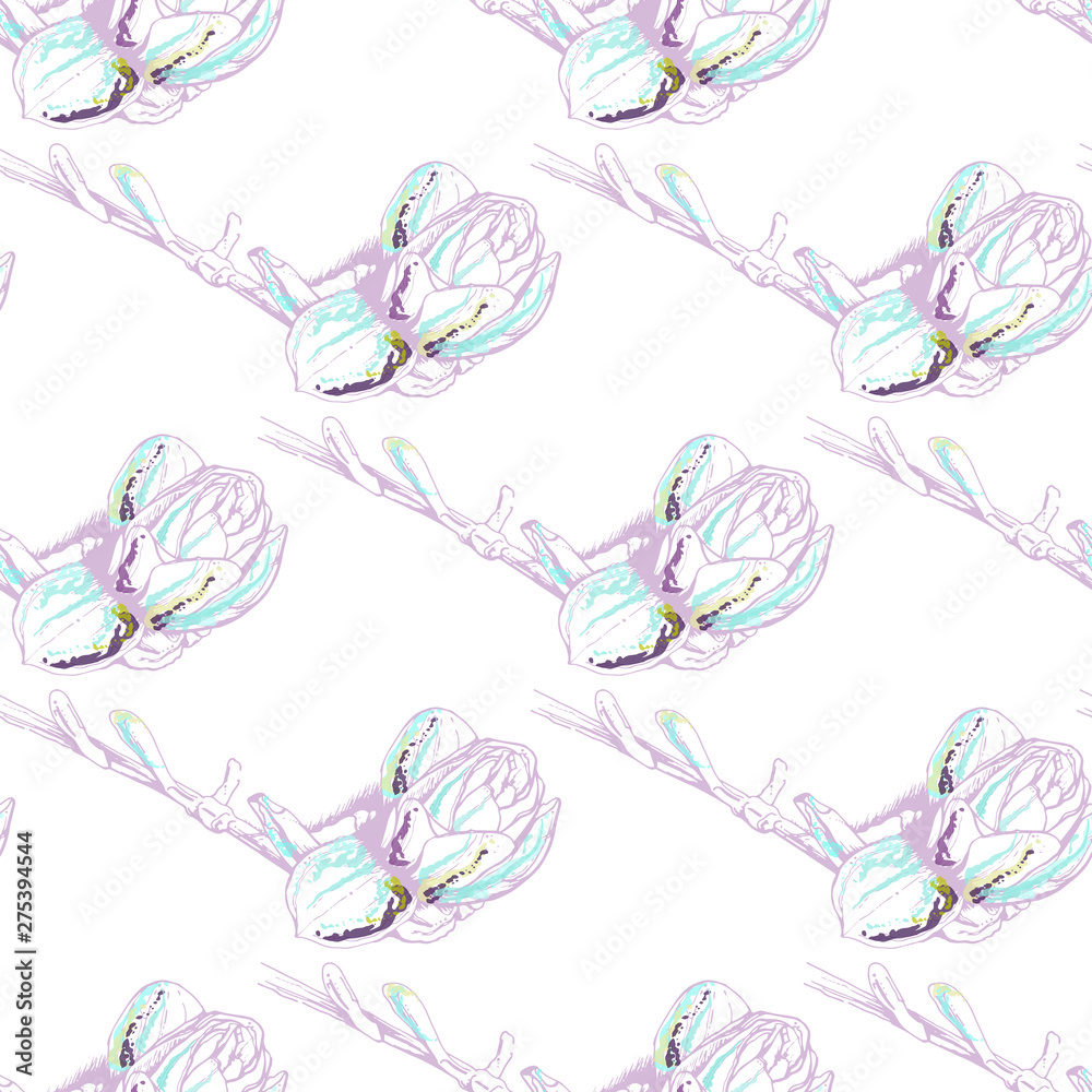 Flower Pastel.White Romantic Seamless Pattern. Flower Pastel.White Romantic Seamless Pattern.
