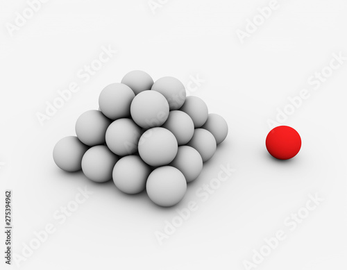 Red ball, different ball