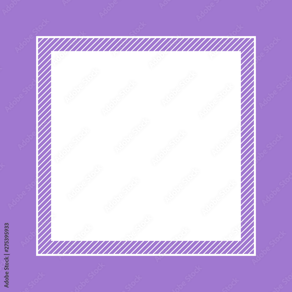 fashionable frame purple color flat lay style and square for copy space, empty frame purple for banner design, template of pink frame banner blank for advertising graphic beauty cosmetics fashion