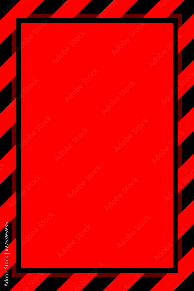 warning sign red black stripe frame template background copy space, banner frame striped awning red, stripe frame for advertising promotion special sale discount on media online beauty products