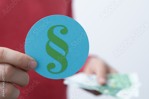 law euro concept money in hand
