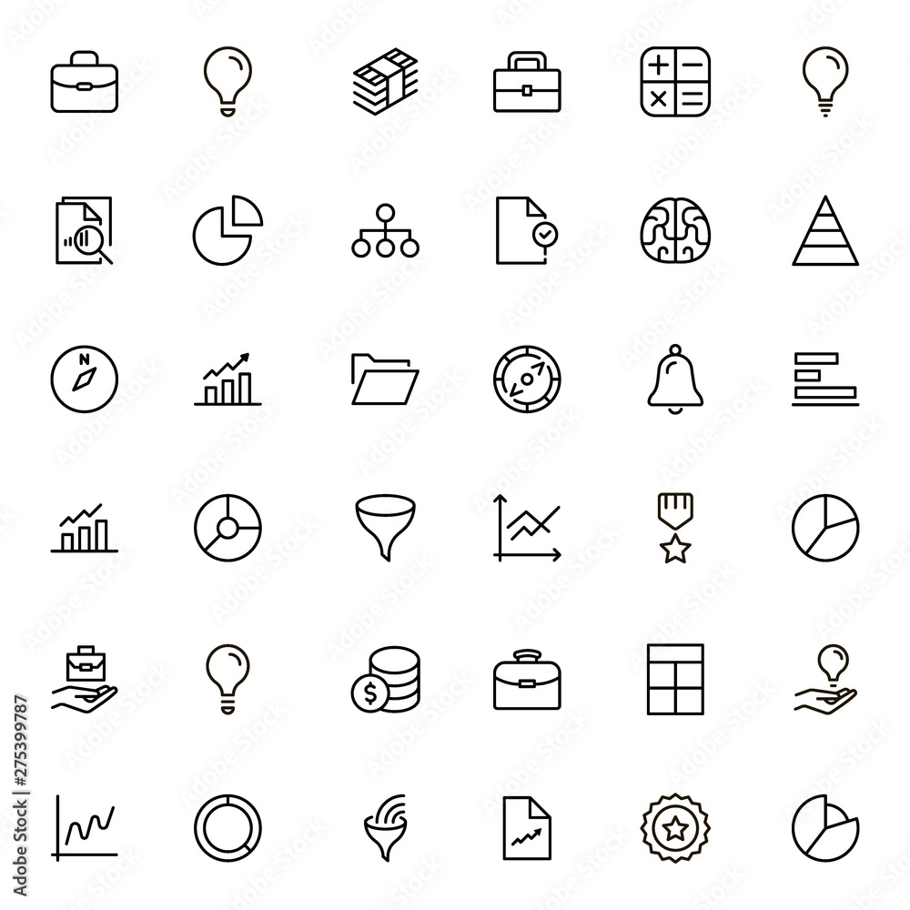 Fototapeta premium Line icon set