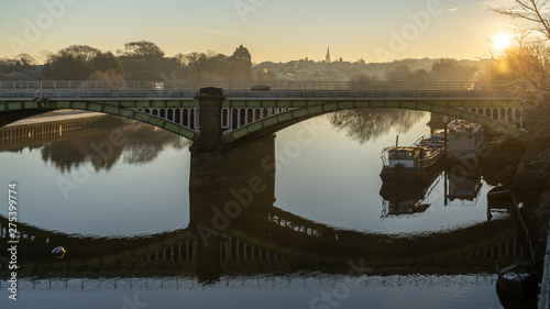 Wallpaper Mural Sunrise along the Thames riverside in Richmond-upon-thames, England Torontodigital.ca