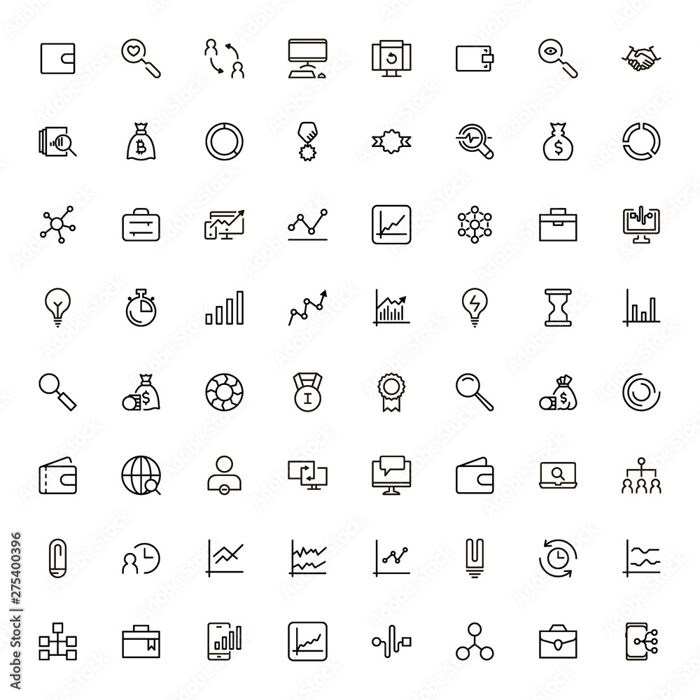 Business analytics line icon set. Business analytics line icon set.