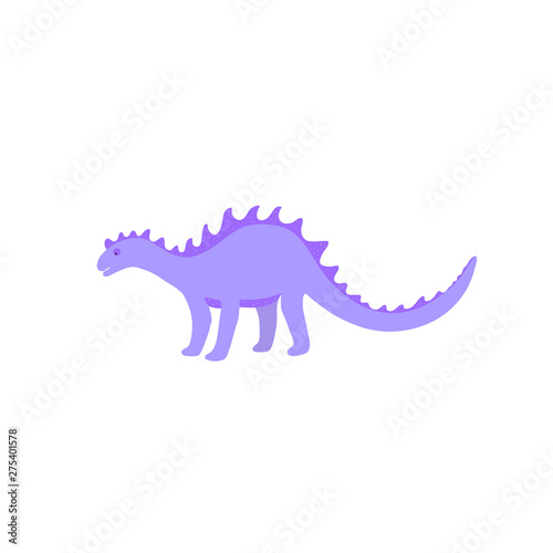 Funny hand drawn dinosaurs. Cartoons dino isolated on white background
