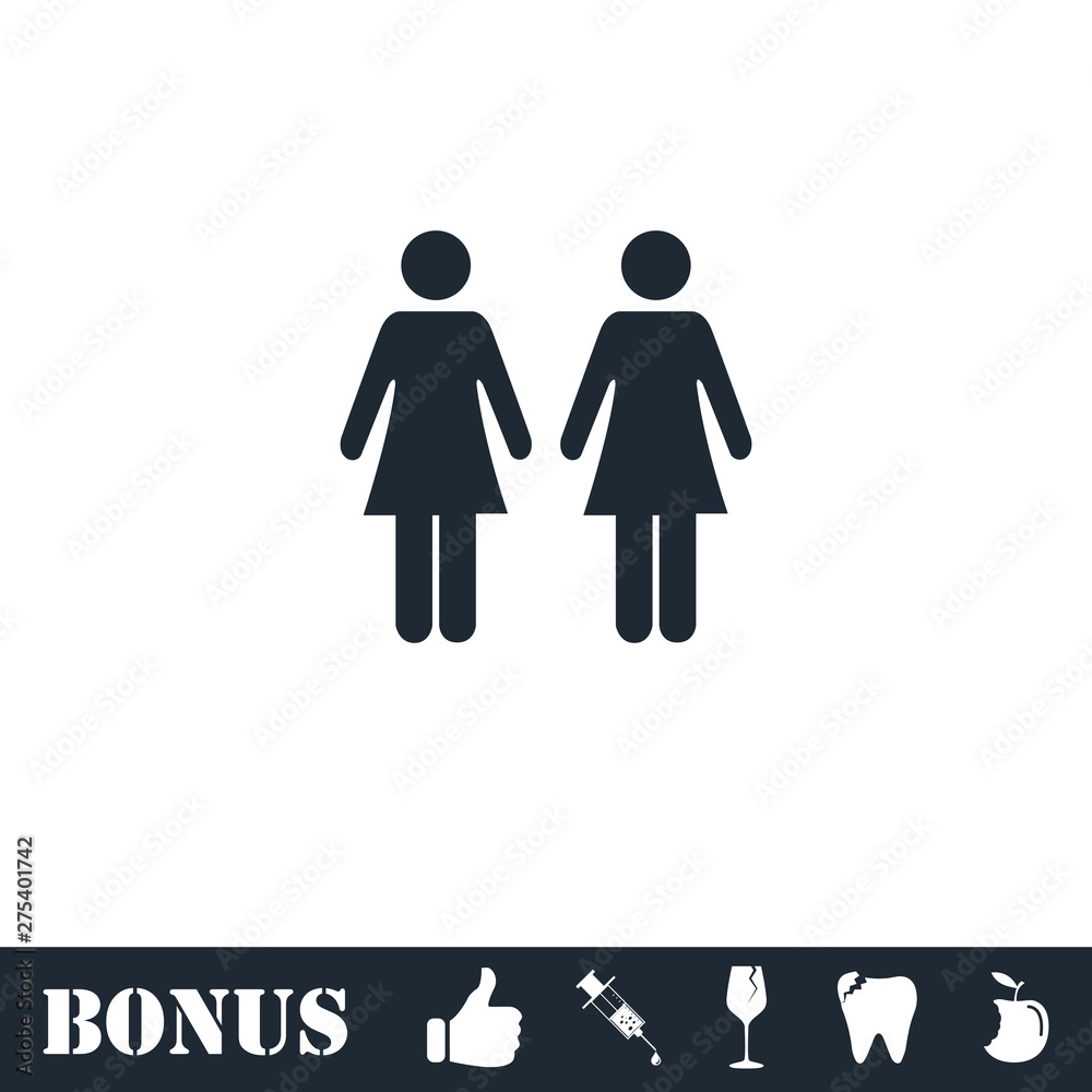 Lesbian icon flat Lesbian icon flat