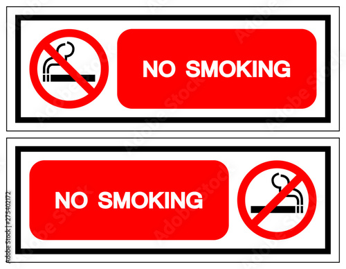 No Smoking Symbol Sign ,Vector Illustration, Isolate On White Background Icon. EPS10