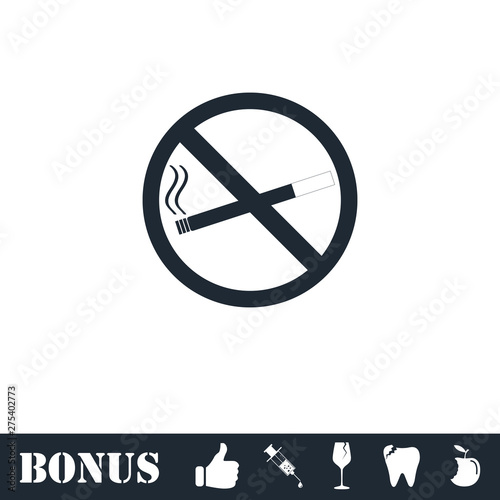 Free Download No smoking icon flat - GFXLoad