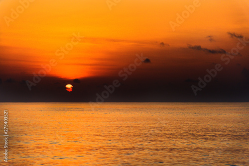 Sunrise on sea beach