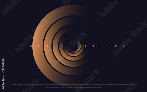 Black premium background with luxury dark gold bullion pattern and golden lines. Rich background for poster premium design. - Vector