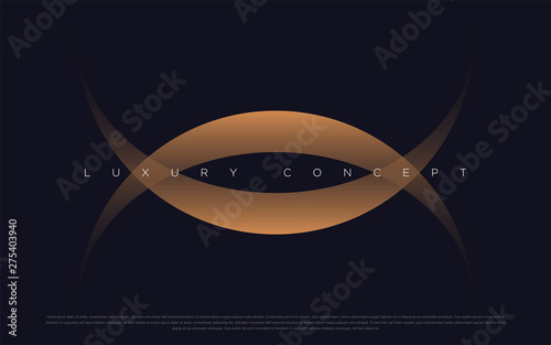 Black premium background with luxury dark gold bullion pattern and golden lines. Rich background for poster premium design. - Vector
