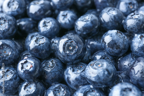 Many ripe blueberry as background