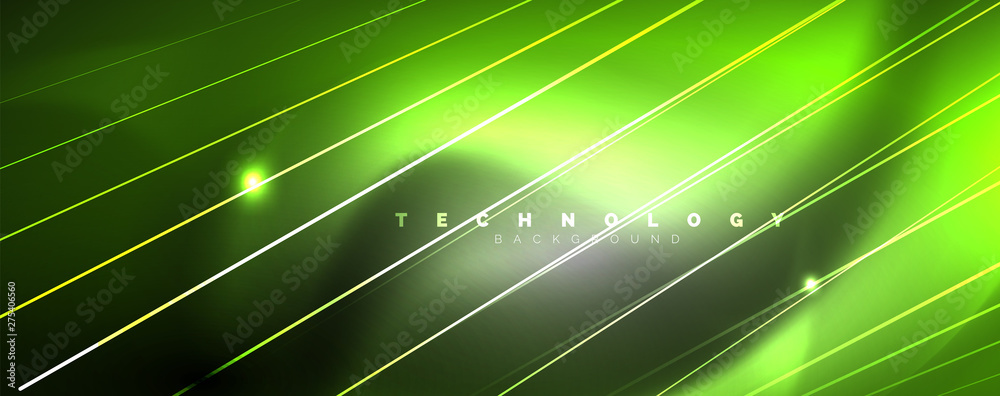 Color light with lines, outer space background, bright rays Color light with lines, outer space background, bright rays