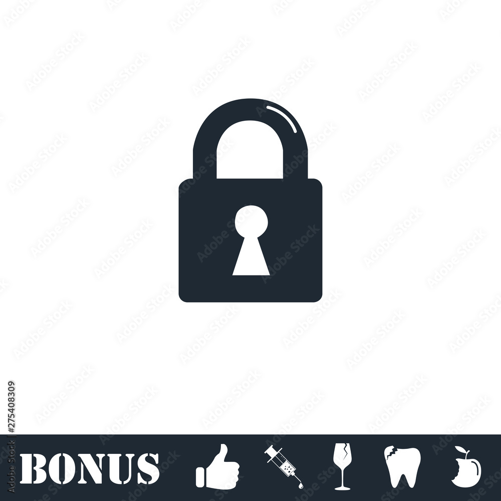 Lock icon flat Lock icon flat