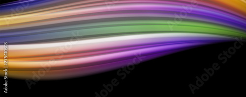 Modern rainbow liquid color flow colorful poster. Wave Liquid shape in black color background. Abstract composition