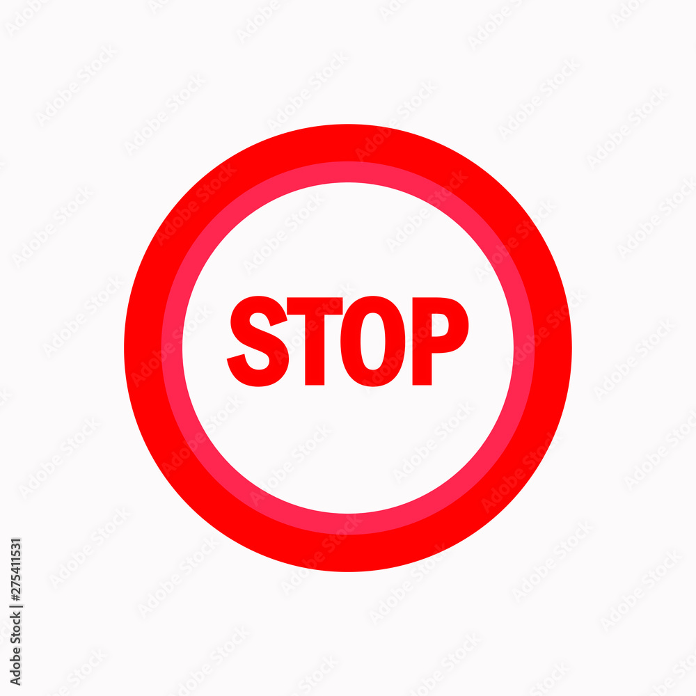 Red Stop Sign isolated on white background. Traffic regulatory warning stop symbol. Vector illustration, EPS10. Red Stop Sign isolated on white background. Traffic regulatory warning stop symbol. Vector illustration, EPS10.