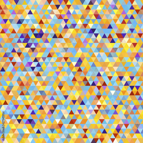 Abstract Seamless Pattern with Color Triangles.