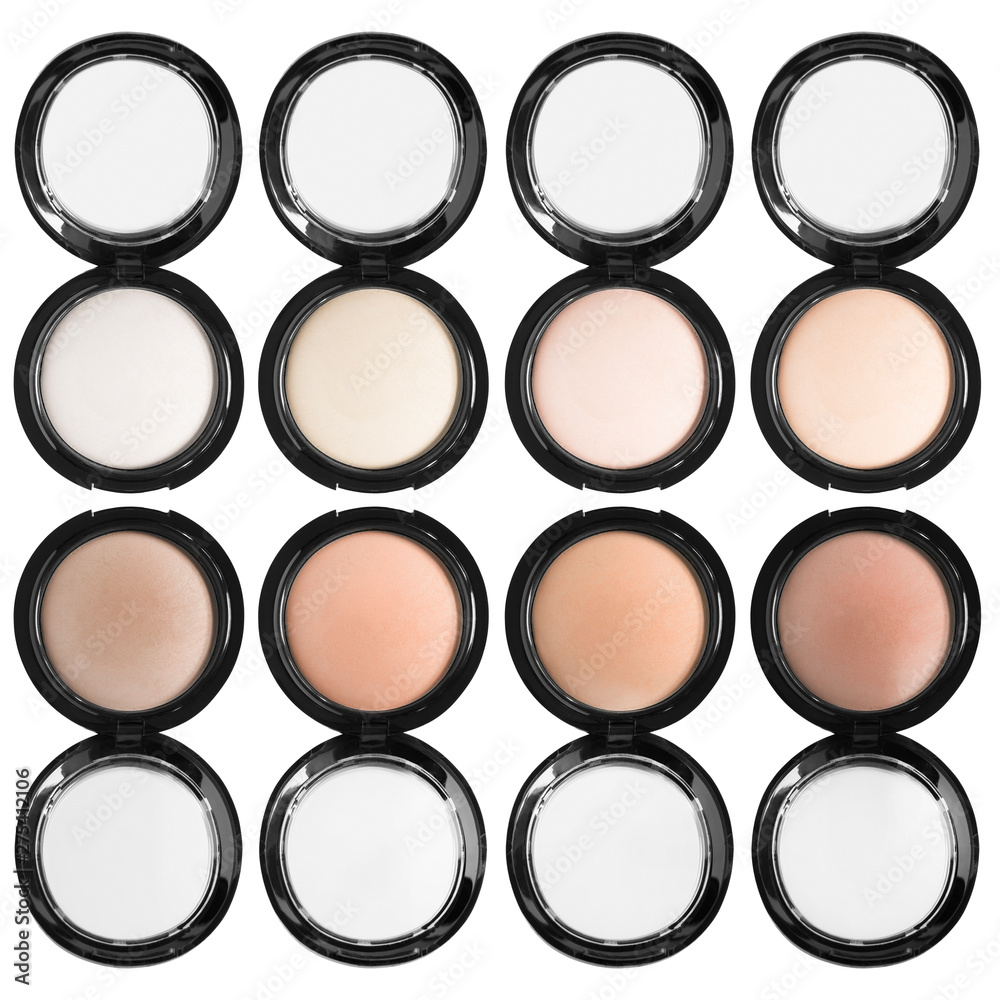 Powder boxes isolated Powder boxes isolated