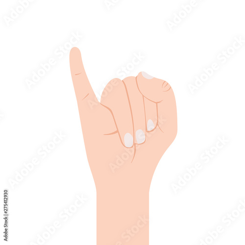 little finger making Gesturing concept